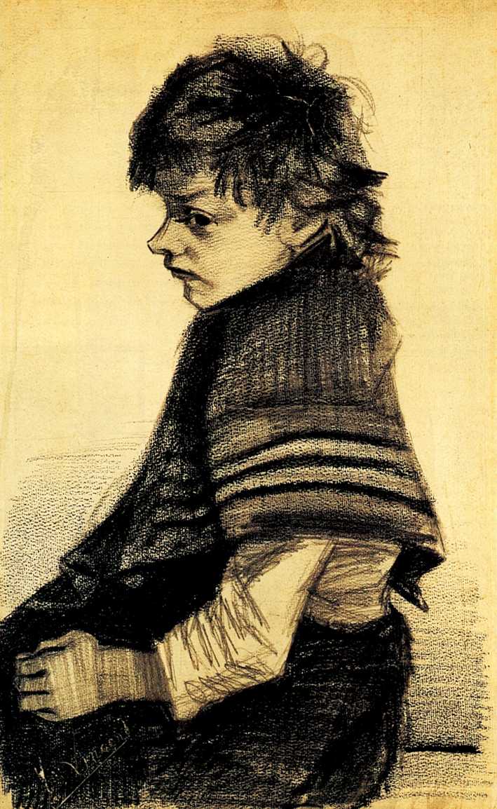  文森特·威廉·梵高  Vincent Willen Van Gogh —— 披披肩的女孩